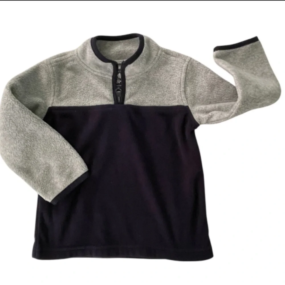 OshKosh B'gosh Gray and Navy Blue Boys Sweatshirt